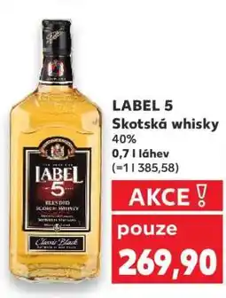 Kaufland LABEL 5 Skotská whisky nabídka