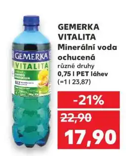 Kaufland GEMERKA VITALITA Minerální voda ochucená nabídka
