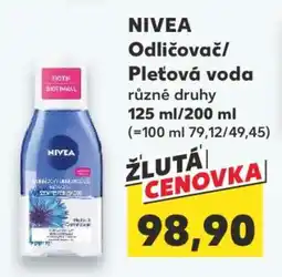 Kaufland NIVEA Odličovač/Pleťová voda nabídka