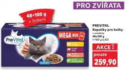 Kaufland PREVITAL Kapsičky pro kočky v omáčce nabídka