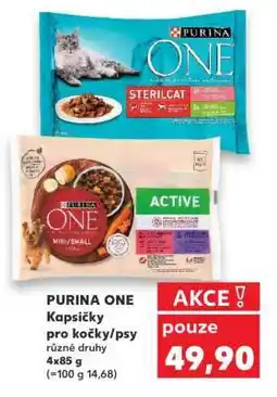 Kaufland PURINA ONE Kapsičky pro kočky/psy nabídka