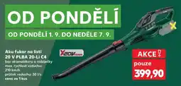 Kaufland Aku fukar na listí 20 V PLBA 20-Li C4 nabídka