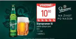 Globus Staropramen 10 světlé výčepní pivo 0,5 l nabídka