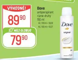 Globus Dove antiperspirant různé druhy nabídka