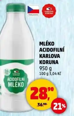 Penny Market Mléko acidofilní karlova koruna nabídka