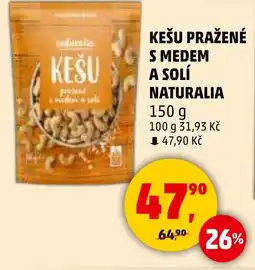 Penny Market Kešu pražené s medem a solí naturalia nabídka
