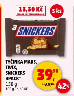 Penny Market Tyčinka mars, twix, snickers nabídka