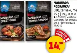 Penny Market Marináda podravka bbq, teriyaki, med nabídka