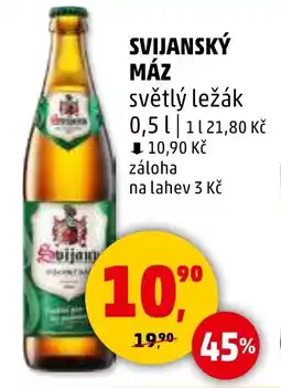 Penny Market Svijanský máz světlý ležák nabídka