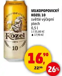 Penny Market Velkopopovický kozel 10 světlé výčepní nabídka
