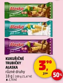 Penny Market Kukuřičné trubičky Alaska nabídka