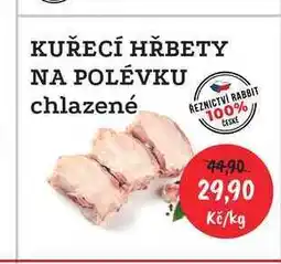 RABBIT řeznictví KUŘECÍ HŘBETY NA POLÉVKU chlazené 1kg nabídka