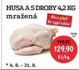 RABBIT řeznictví HUSA AS DROBY 4,2 KG mražená, cena za 1kg nabídka
