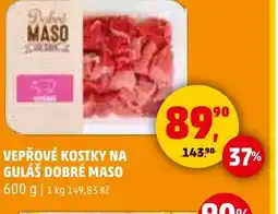 Penny Market Vepřové kostky na guláš dobré maso nabídka