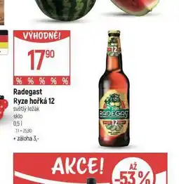 Globus Pivo radegast ryze hořká 12 nabídka