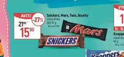 Globus Snickers, twix, mars, bounty nabídka