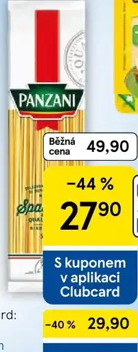 Tesco PANZANI Těstoviny nabídka