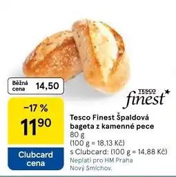 Tesco Tesco Finest Špaldová bageta z kamenné pece nabídka