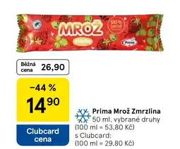 Tesco Prima Mrož Zmrzlina nabídka