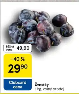 Tesco Švestky nabídka