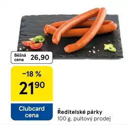 Tesco Ředitelské párky nabídka