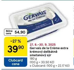 Tesco GERVAIS de la Crème extra krémový delikátně smetanový sýr nabídka