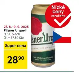Tesco Pilsner Urquell nabídka