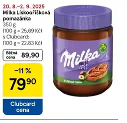 Tesco Milka Lískooříšková pomazánka nabídka