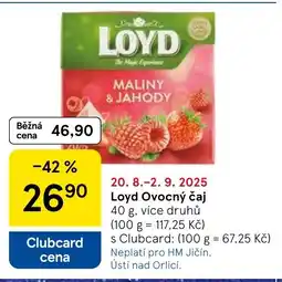 Tesco Loyd Ovocný čaj nabídka