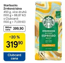 Tesco STARBUCKS Zrnková káva nabídka