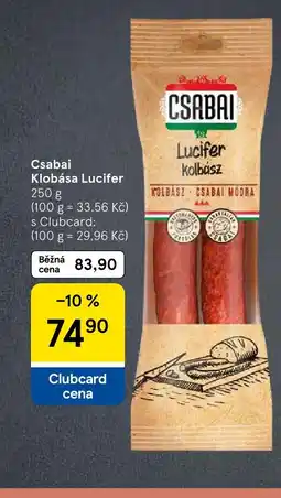 Tesco CSABAI Klobása Lucifer nabídka