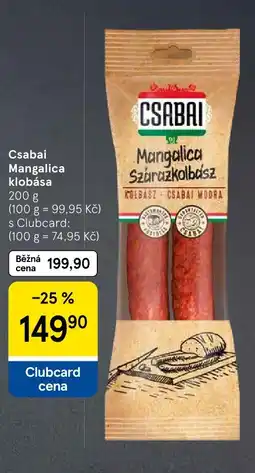 Tesco CSABAI Mangalica klobása nabídka