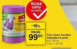 Tesco Fino smart handles Odpadkové pytle 60 I, 60 ks nabídka