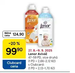 Tesco Lenor Aviváž nabídka