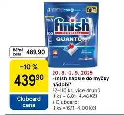 Tesco Finish Kapsle do myčky nádobí nabídka