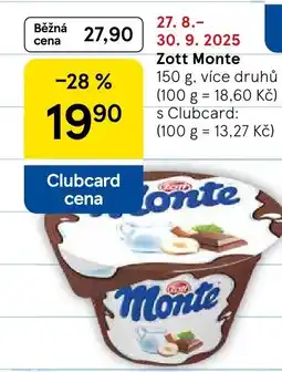 Tesco Zott Monte nabídka
