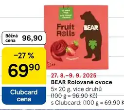 Tesco BEAR Rolované ovoce nabídka
