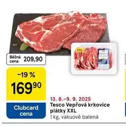 Tesco Tesco Vepřová krkovice plátky XXL nabídka