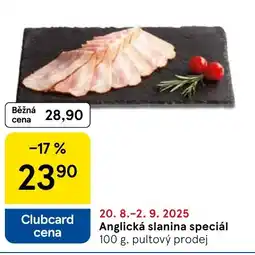 Tesco Anglická slanina speciál nabídka
