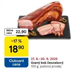 Tesco Uzený bok česnekový nabídka