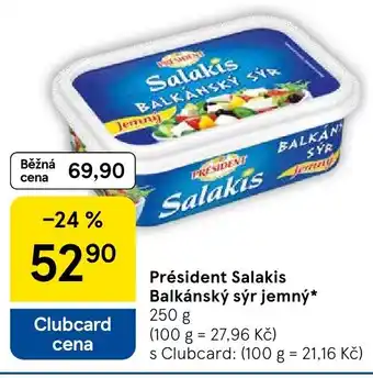 Tesco Président Salakis Balkánský sýr jemný nabídka