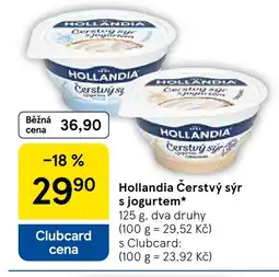 Tesco HOLLANDIA Čerstvý sýr s jogurtem nabídka