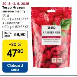 Tesco Tesco Mrazem sušené maliny nabídka