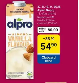 Tesco Alpro Nápoj nabídka
