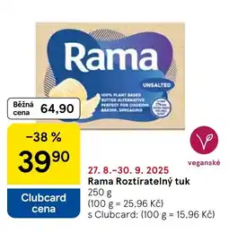 Tesco Rama Roztíratelný tuk nabídka