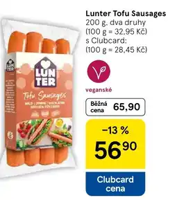 Tesco Lunter Tofu Sausages nabídka