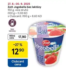 Tesco Zott Jogobella bez laktózy nabídka