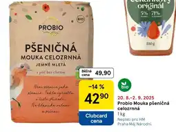 Tesco Probio Mouka pšeničná celozrnná nabídka
