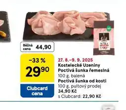 Tesco Poctivá šunka řemeslná nabídka