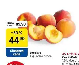Tesco Broskve nabídka